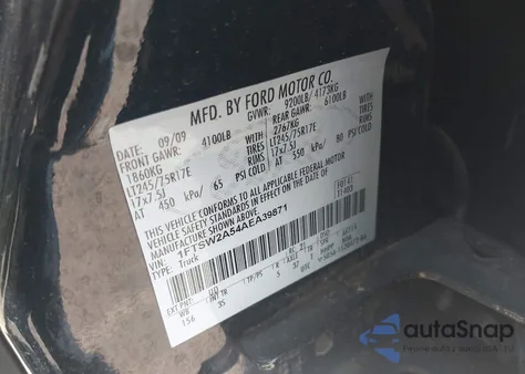 2010 Ford F-250 King Ranch/Lariat/Xl/Xlt from USA, damaged, VIN 1FTSW2A54AEA39871